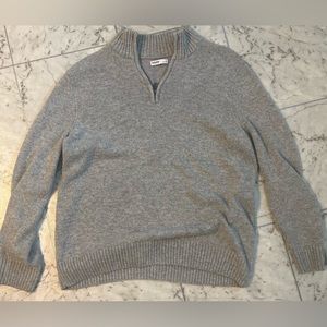 Men’s XL half zip gray pullover sweater